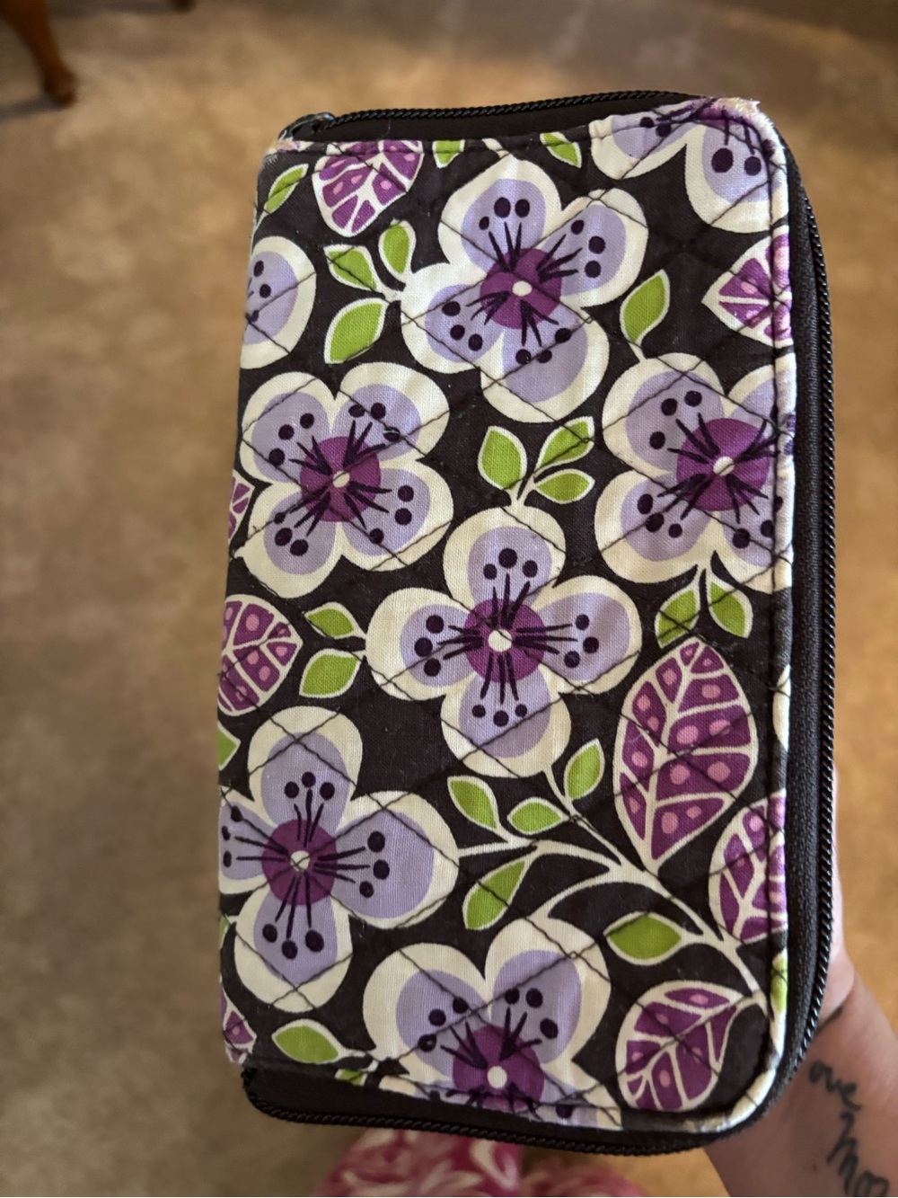 Vera Bradley Purple Floral Quilted Wallet